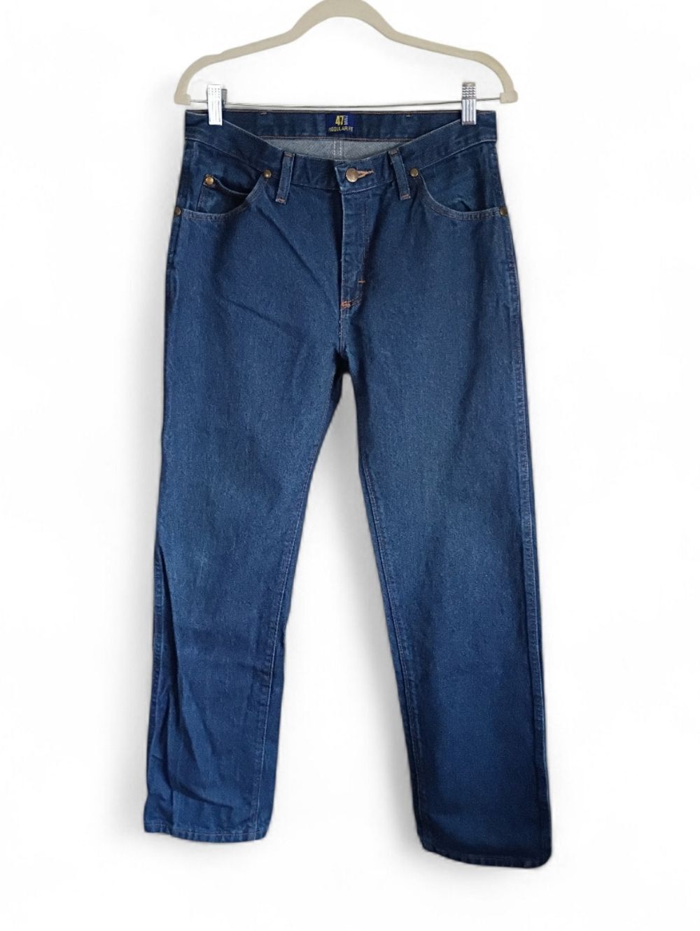 Wrangler 47 MWZ Jeans Cowboy Western Cut Blue Denim Jeans Regular Fit 32 X 32